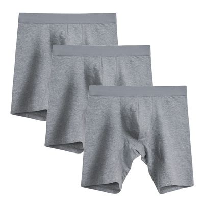5 Pack Men'S Breathable Boxer Briefs Multipack Cotton Classics Underwear Moisture-Wicking Boxer Brief For Men (Grey-3PC,XXL)