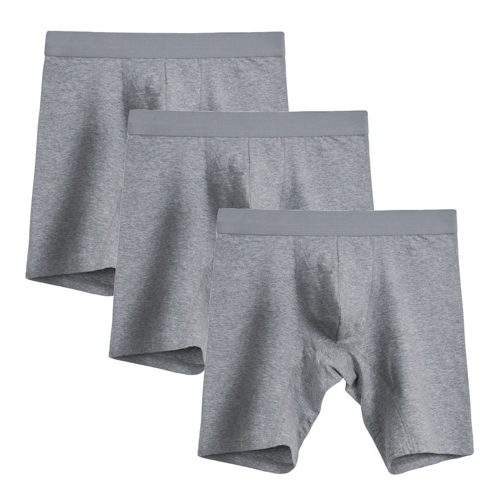 5 Pack Men'S Breathable Boxer Briefs Multipack Cotton Classics Underwear Moisture-Wicking Boxer Brief For Men (Grey-3PC,XXL)