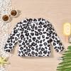 3 Month Infant Baby Girl Long Sleeve 2 Piece Leopard Swimsuit Cheetah Bathing Suit Swimwear Beach Wear with Hat 3-6 Months view 4