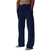 GOKKILRW Mens Casual Linen Pants Loose Fit Straight-Leg Elastic Drawstring Waist Summer Beach Yoga Long Trousers with Pockets(Navy,XX-Large) view 1