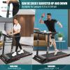 Treadmill with Desk Workstation & Adjustable Height, 300 lb Capacity, FUNMILY Walking Pad Treadmills with Desk & Incline & APP, Folding Work Tread Mill with Desktop for Home Office view 2