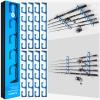 PLUSINNO H5 Horizontal Fishing Rod/Pole Holders for Garage, Wall or Ceiling Mounted Fishing Rod Rack, Aviation Aluminum Fishing Pole Holder Holds up to 20 Rod or Combos Fishing Gear and Gifts for Men view 1