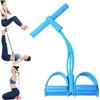21 Fitness Resistance Bands - 4 Tube Pedal Ankle Puller, Yoga Handle Bands Exerciser Multifunction Trainer Tension Rope for Body, Abdomen, Waist, Arm, Tummy Exercise Stretching Training ( Color : Blue view 1