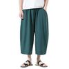 GOKKILRW Mens Harem Capri Pants Summer Lightweight Loose 3/4 Shorts Drawstring Elastic Waist Casual Beach Yoga Trousers(Green,4X-Large) view 1