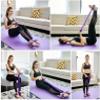 21 Fitness Resistance Bands - 4 Tube Pedal Ankle Puller, Yoga Handle Bands Exerciser Multifunction Trainer Tension Rope for Body, Abdomen, Waist, Arm, Tummy Exercise Stretching Training ( Color : Gray view 4