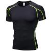 B Green Compression Shirts Men Short Sleeve Workout Gym T-Shirt Running Tops Cool Dry Sports Base Layer Undershirts view 1