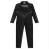 YiZYiF Kids Girls Rhinestone Full Body Long Sleeve Gymnastics Leotard Figure Ice Skating Competition Unitard Jumpsuit Black 12 Years view 4