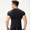 B Green Compression Shirts Men Short Sleeve Workout Gym T-Shirt Running Tops Cool Dry Sports Base Layer Undershirts view 3