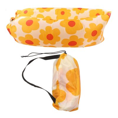 Inflatable Couch, Portable Water Proof Couch with Anti Air Leaking Design, Ideal Couch for Backyard Lakeside Beach Traveling Camping Picnics and Music Festivals Camping Compression Sacks(Sunflower)