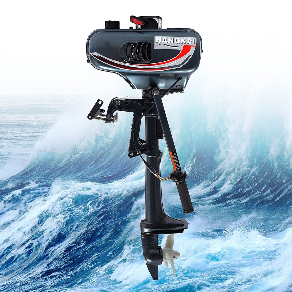 DNYSYSJ 3.5hp Outboard Motor Outboard Engine, Used in Fishing Boats and Speedboats, 2 Stroke Fishing Boat Engine Water Cooling