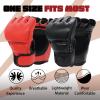 2 Pairs Boxing Gloves Kickboxing Gloves for Men Women Beginner Professional Shockproof Leather Sparring Training Gloves Set MMA Gloves (Black and Red) view 2