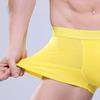 JEsilunmaMY Mens Mesh Breathable Sport Boxer Briefs Sexy Ice Silk Hollow Mid Waist Underwear Solid Color Support Pouch Trunks (Yellow20-1PC,XX-Large) view 3