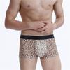 JEsilunmaMY Men's Stretch Support Pouch Boxer Brief Mid Waist Ice Silk Breathable Underwear Lightweight Seamless Trunks (Khaki-3PC,Large) view 2