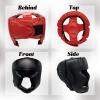 2 Pack Boxing Headgear and Protective Equipment for Taekwondo, MMA, Muay Thai - Safety Helmet for Men Women Beginners (Black and Red) view 2