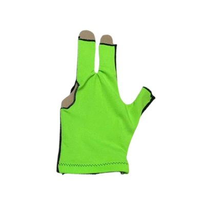 Aosekaa 3 Fingers Billiard Glove Show Gloves Snooker Cue Glove Open Pool Cue Glove for Gym, Women Men, Left Hand, Black Green