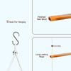 Hanging Square Ladder for Kids | Rope Ladder for Kids for Physical Activity - urable Hanging 4-Side Ladder Kids (Wooden Ledder) view 4