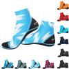 OMGear Sand Soccer Socks Water Socks for Women Men Youth Spandex Beach Volleyball Shoes Swimming Pool Socks Anti-slip Neoprene Snorkel Booties for Bodyboarding Scuba Diving Kayaking.(Patterned Blue,L) view 1