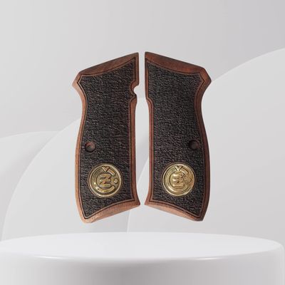 Tactical Mak Grips 75 B 85 B Grip Black Gun Grips Natural Wood Grip 3D Texture with German Silver Carving Perfect for Your Holster Weapon Speed and Accuracy and Design (Vari 90)
