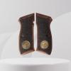 Tactical Mak Grips 75 B 85 B Grip Black Gun Grips Natural Wood Grip 3D Texture with German Silver Carving Perfect for Your Holster Weapon Speed and Accuracy and Design (Vari 90) view 1