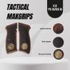 Tactical Mak Grips 75 B 85 B Grip Black Gun Grips Natural Wood Grip 3D Texture with German Silver Carving Perfect for Your Holster Weapon Speed and Accuracy and Design (Vari 90) view 3
