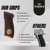 Tactical Mak Grips 75 B 85 B Grip Black Gun Grips Natural Wood Grip 3D Texture with German Silver Carving Perfect for Your Holster Weapon Speed and Accuracy and Design (Vari 90) view 4