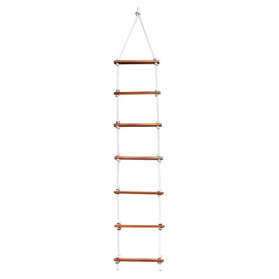 Rope Climbing Ladder Indoor/Outdoor for Kids - 4 to 10 Years, Ninja Ladder (White)