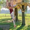 Rope Climbing Ladder Indoor/Outdoor for Kids - 4 to 10 Years, Ninja Ladder (White) view 2
