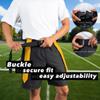 WYZworks 12 Player Adjustable Flag Football Youth/Adult Set, 3 Flags per Belt, Side Release Buckle, 36 Flags, 6 v 6 Set, Black & Yellow view 2