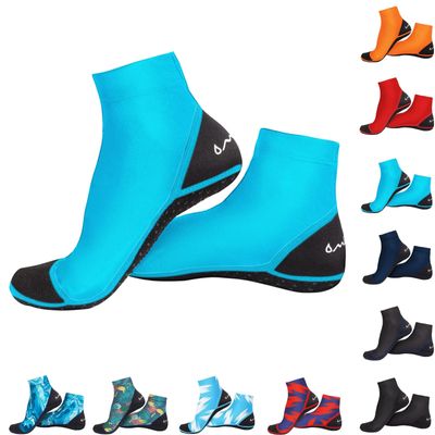 OMGear Water Socks - Beach & Sand Proof Booties for Swimming, Snorkeling, Surfing & More (Light Blue, S)