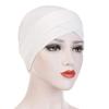 Solid Color Islam Muslim Turban Hats for Women Cancer Chemo Hair Loss Headwrap Hat Hair Covered Wrap Hat (White, One Size) view 2