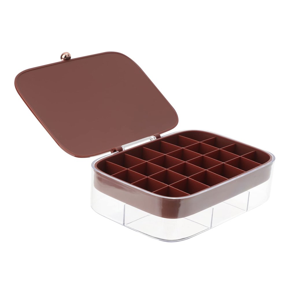 Abaodam Portable Jewelry Storage Box Multi Compartments for Earrings Necklaces and Compact Travel Jewelry Case for Women Dusty