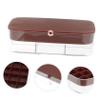 Abaodam Portable Jewelry Storage Box Multi Compartments for Earrings Necklaces and Compact Travel Jewelry Case for Women Dusty view 3