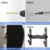 BYTOTU Samurai Sword Wall Mount-Katana Stand Wall Mount-(2 Layer) Sword Wall Mount Display-Samurai Sword Wall Mount 2 Tier-Sword Wall Mount-Martial Arts Swords Mount Display(Swords Not Included) view 4
