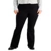 Tinseltown Trendy Plus Pull On Flared Leg Pants Black Wash 22W view 1