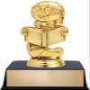 Crown Awards 6" Gold Reading Trophy with Custom Engraving, Black Contemporary Base, 50 Pack view 1