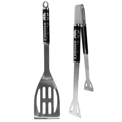 Siskiyou Sports NFL Pittsburgh Steelers 2 pc Black BBQ Set, One Size, Black