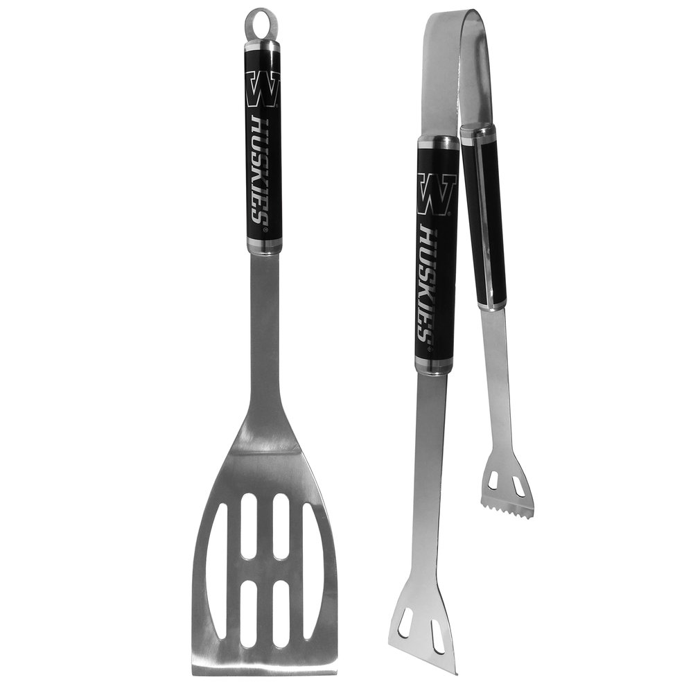 Siskiyou Sports NCAA Washington Huskies 2 pc Black BBQ Set, One Size, Black