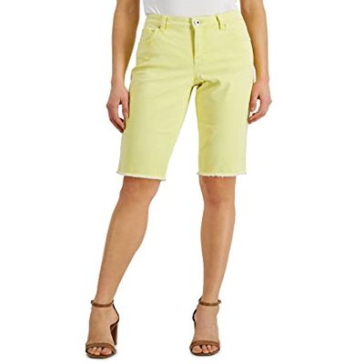 Style Women's Denim Raw-Edge Bermuda Shorts