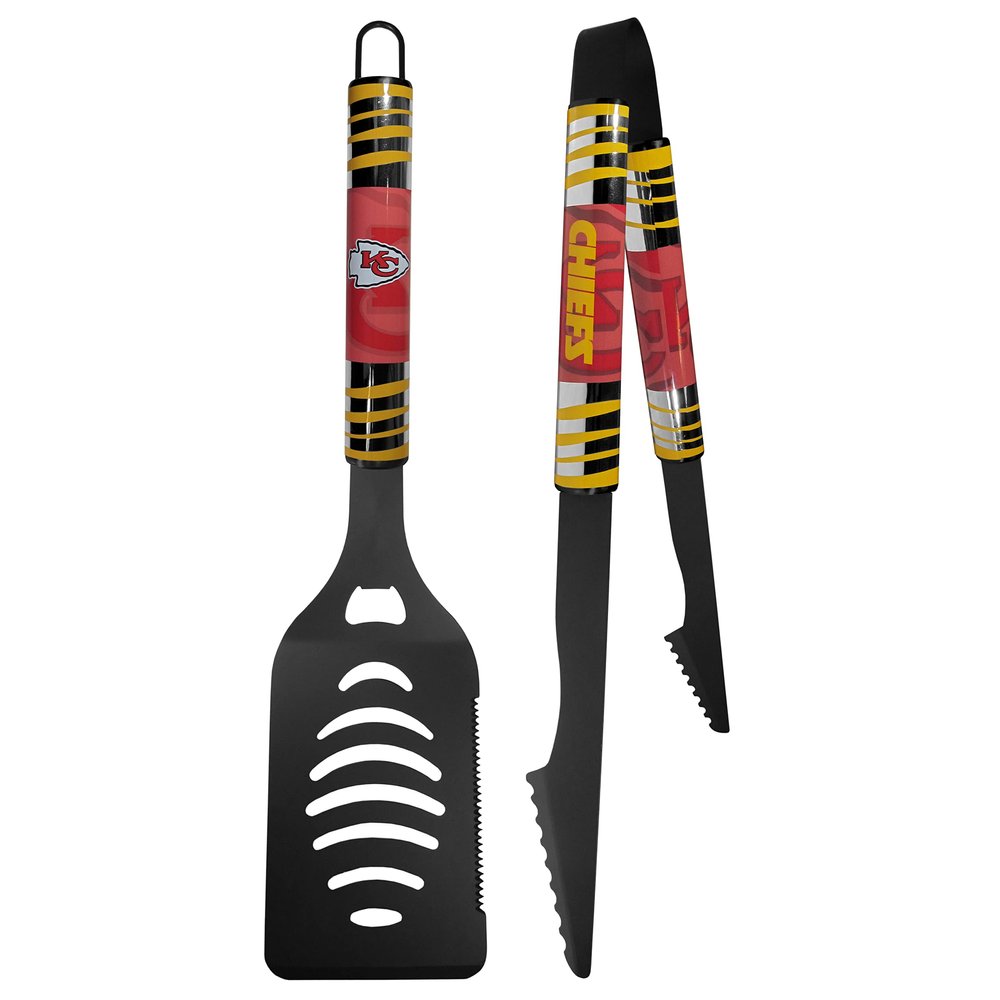 Siskiyou Sports NFL Kansas City Chiefs 2 pc Black Tailgate BBQ Set, One Size, Black