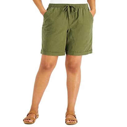 Karen S Women's Petite Cotton Gemma Shorts,Created for