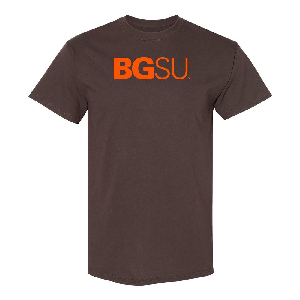 AS1121 - BGSU Bowling Green State University Falcons Institutional Logo T Shirt - 3X-Large - Dark Chocolate