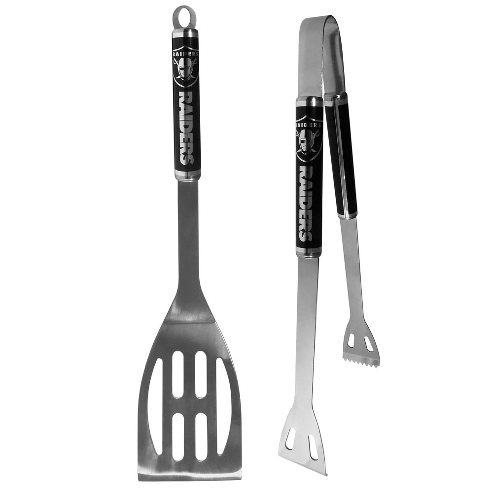 Siskiyou Sports NFL Las Vegas Raiders 2 pc Black BBQ Set, One Size, Black