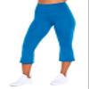 Balance Collection Womens Laney High Rise Flare Capri Legging, Mykonos Blue view 2