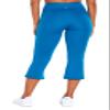 Balance Collection Womens Laney High Rise Flare Capri Legging, Mykonos Blue view 4
