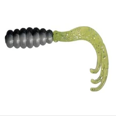AWD Baits 2in Wow Grub - WG3 Tennessee Shad/Chartreuse Silver Glitter Tail 20pk