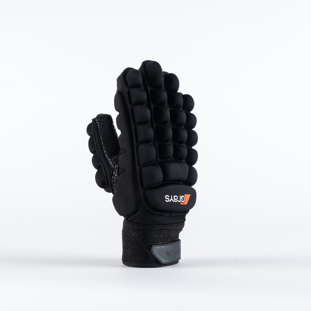 GRAYS Black Left XX Small Outdoor Field Hockey Gloves | International Pro
