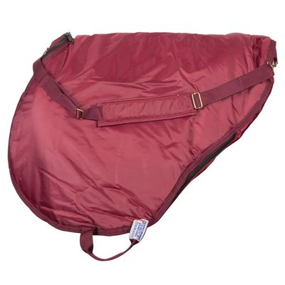 Schneiders Dura-Tech Padded English Saddle Cases | 420D Triple-Ply Nylon Protection | Full-Zip Design for Easy Loading | Travel & Storage for Horse Saddles | All Purpose/Close Contact | Color Burgundy