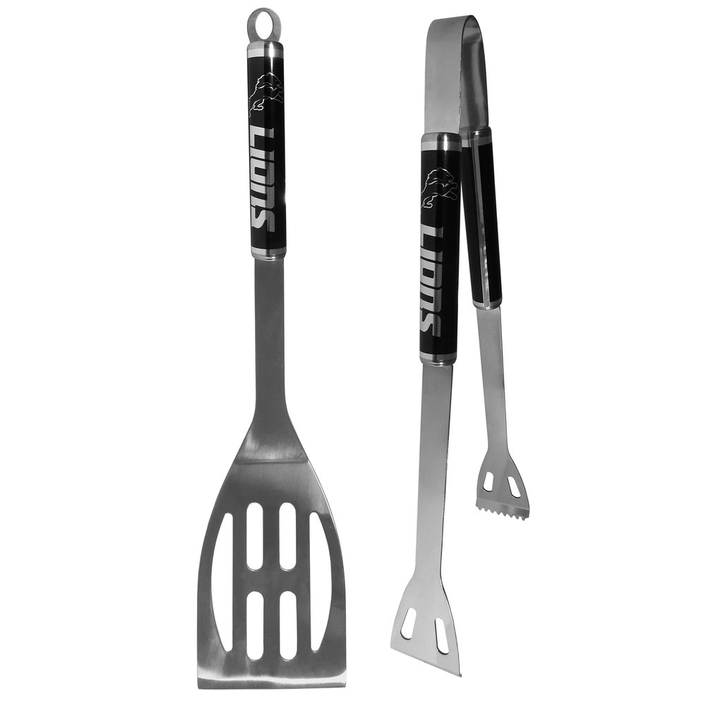 Siskiyou Sports NFL Detroit Lions 2 pc Black BBQ Set, One Size, Black