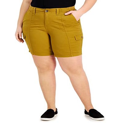 Style & Co Plus Size Cargo Shorts Barley Brown 22W