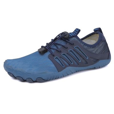 Asifn Water Shoes Beach Hiking Barefoot Aqua Sneakers Quick-Dry for Men Women Outdoor Trekking Walking Climbing Blue(6 US Men/7 US Women,9.25in Heel to Toe